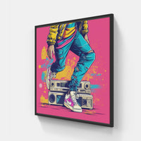 Pop Streetwear Express-Canvas-artwall-20x20 cm-Black-Artwall