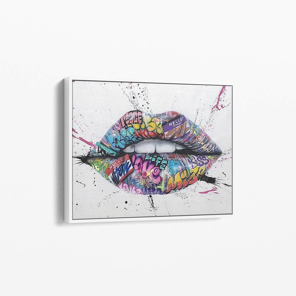 Tableau Pop Art "Baiser Graffiti"