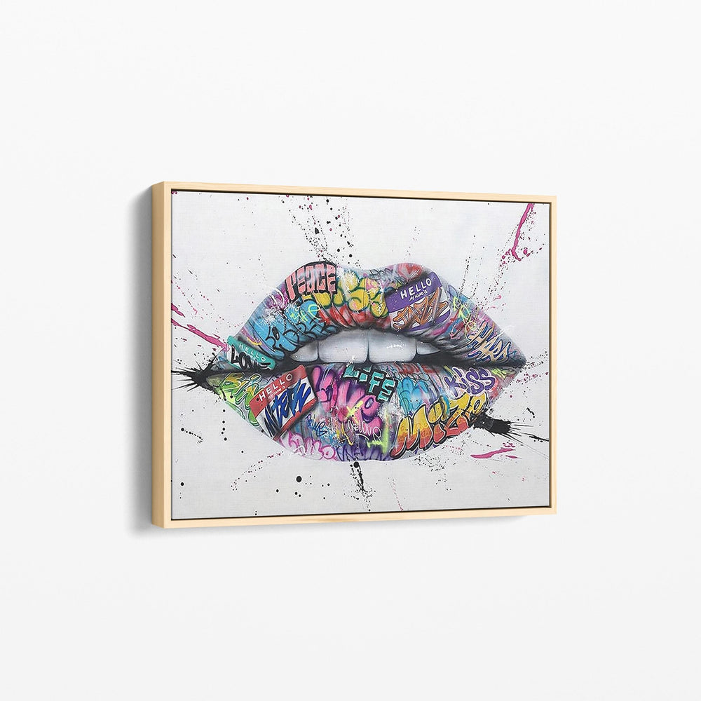 Tableau Pop Art "Baiser Graffiti"