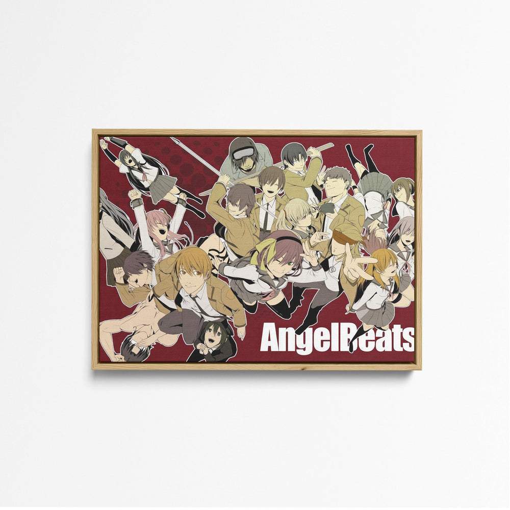 Tableau Angel Beats Personnages En Action - front wood