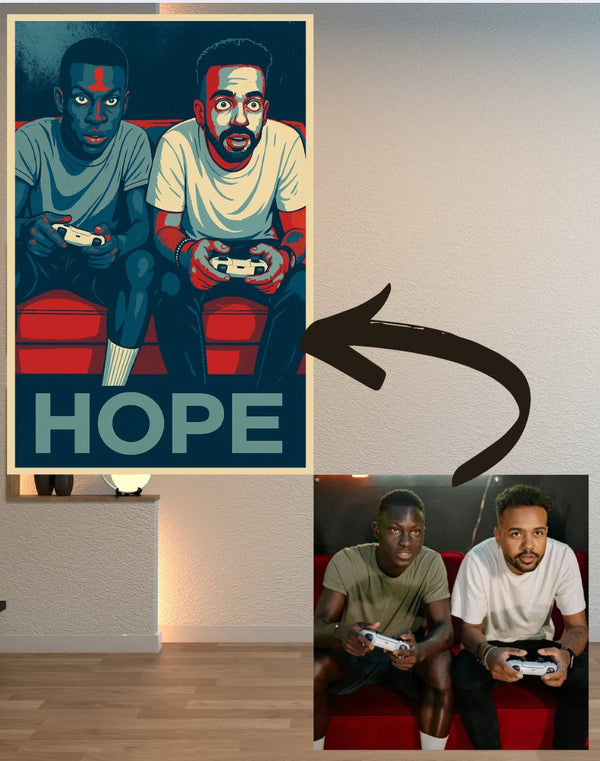 Tableau personnalisé Obama hope