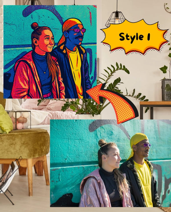 Tableau personnalisé pop art