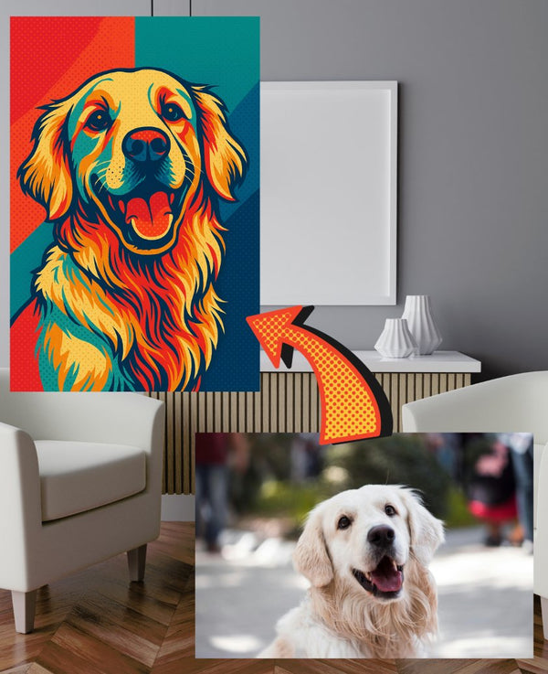 Tableau portrait animaux pop art
