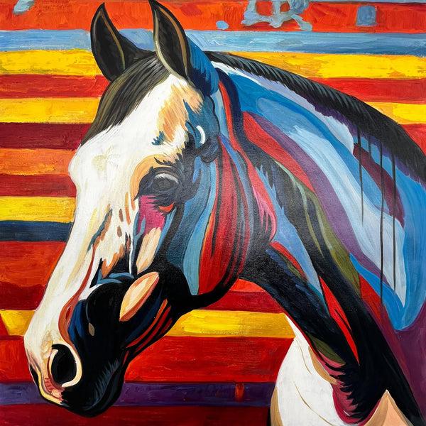 Toile Peinture Eclat du Cheval