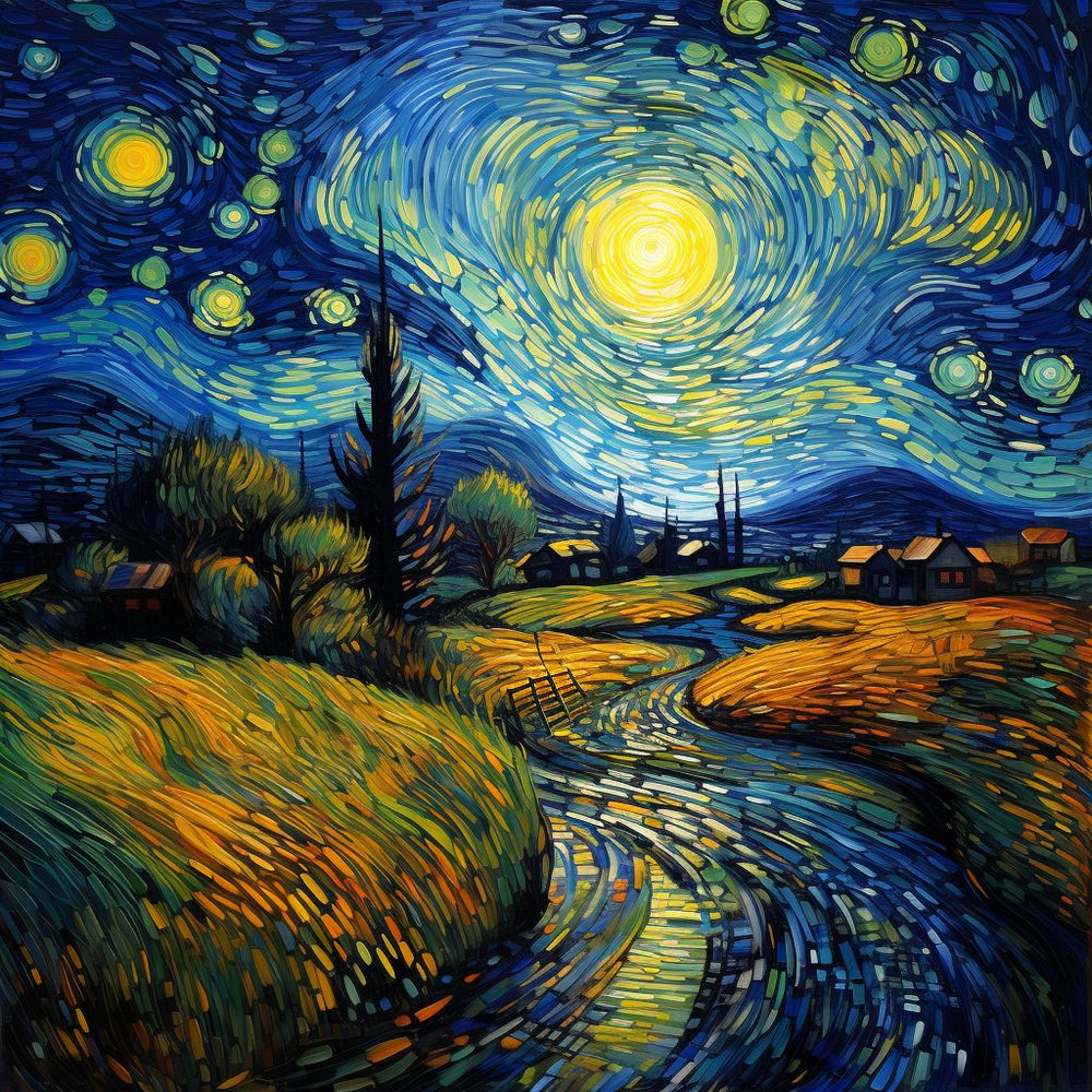 Van Gogh's Starry Universe-Canvas-artwall-Artwall