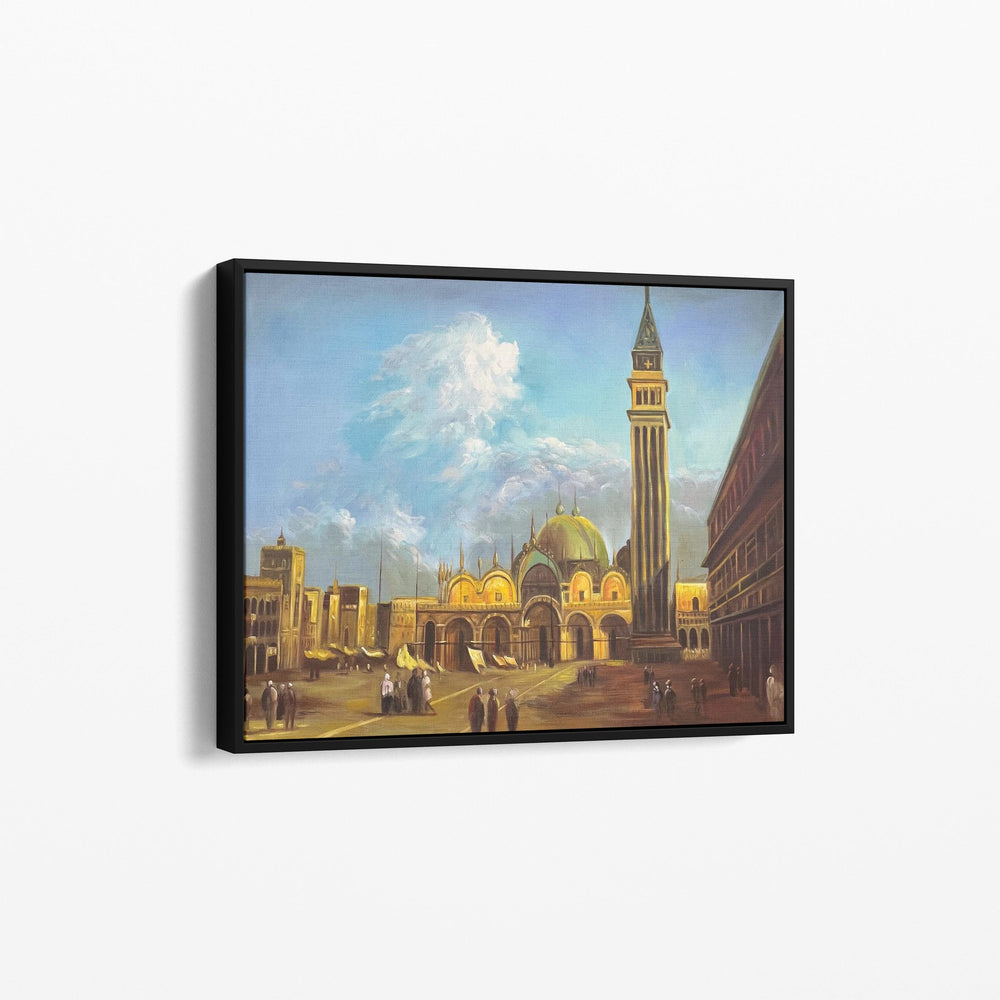 Venise : Place Saint-Marc avec la Basilique et le Campanile par Canaletto - Reproduction Artistique à l'Huile