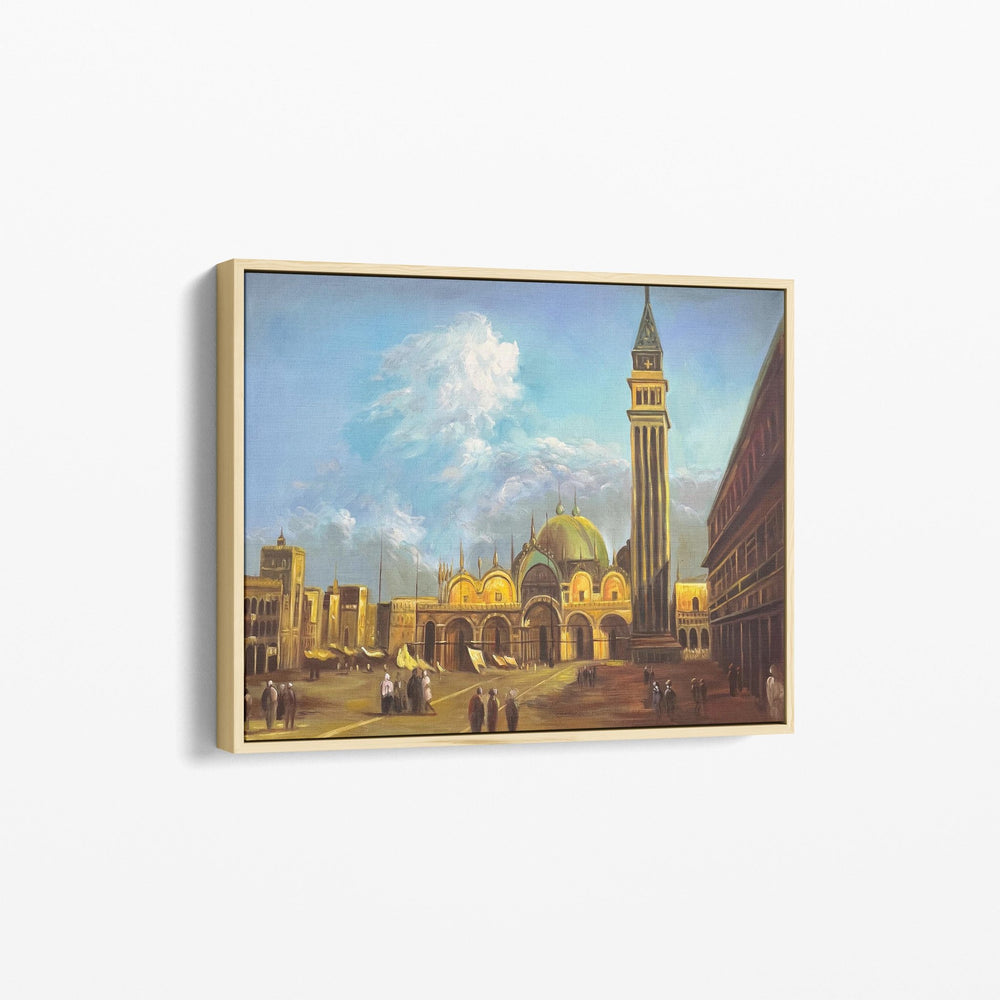 Venise : Place Saint-Marc avec la Basilique et le Campanile par Canaletto - Reproduction Artistique à l'Huile
