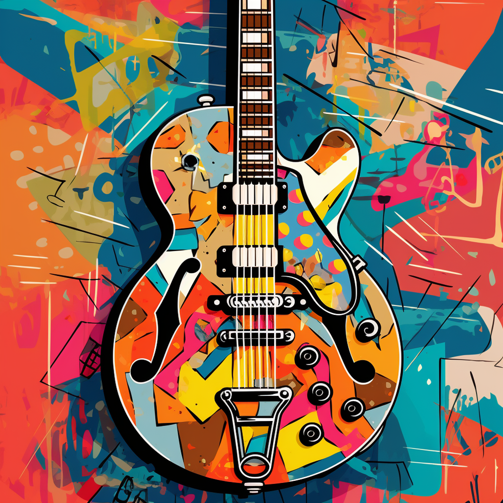 Vibrant Guitar Harmony-Canvas-artwall-Artwall