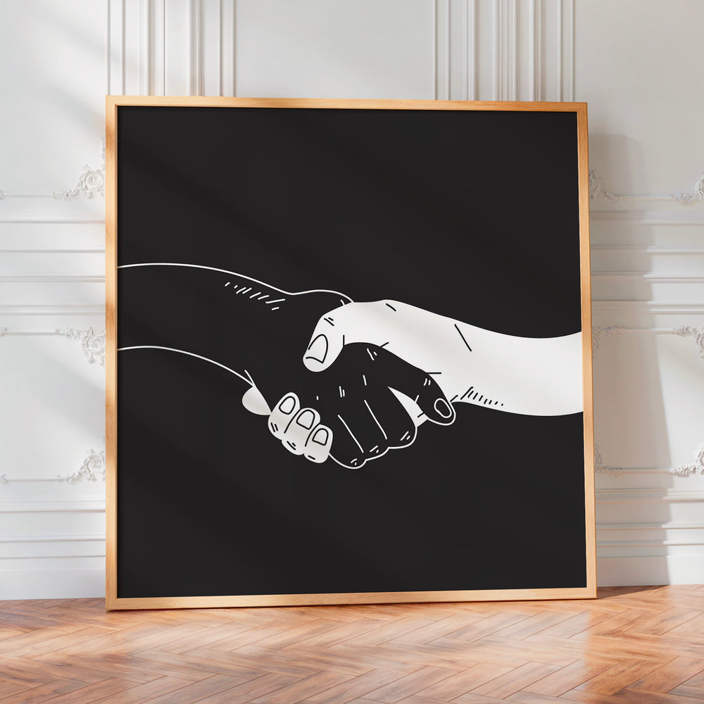 L'impression présentée en poster, sans encadrement, sur un mur neutre.