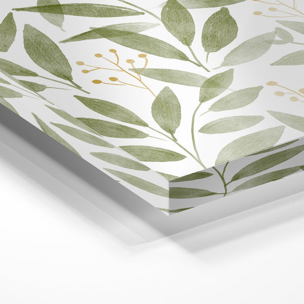 Motif botanique feuilles et baies scandinave — Verre acrylique