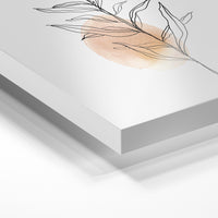 Gros plan de la matière : le tirage sous verre acrylique, tranche transparente visible.