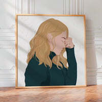 L'impression présentée en poster, sans encadrement, sur un mur neutre.