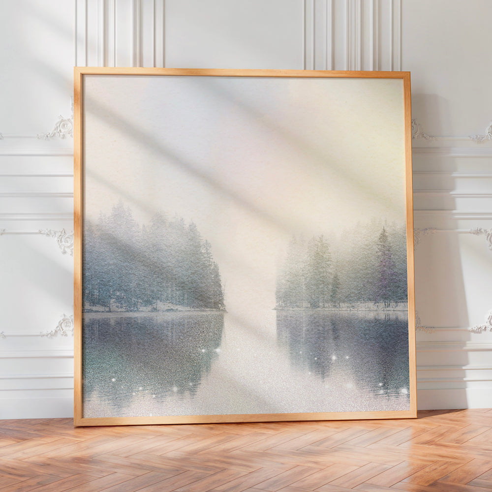 L'impression présentée en poster, sans encadrement, sur un mur neutre.