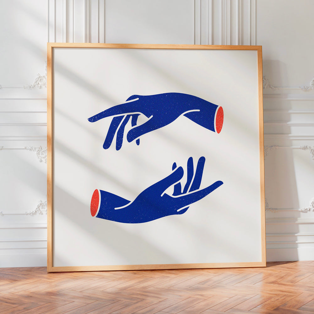 L'impression présentée en poster, sans encadrement, sur un mur neutre.