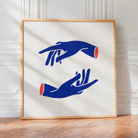 L'impression présentée en poster, sans encadrement, sur un mur neutre.