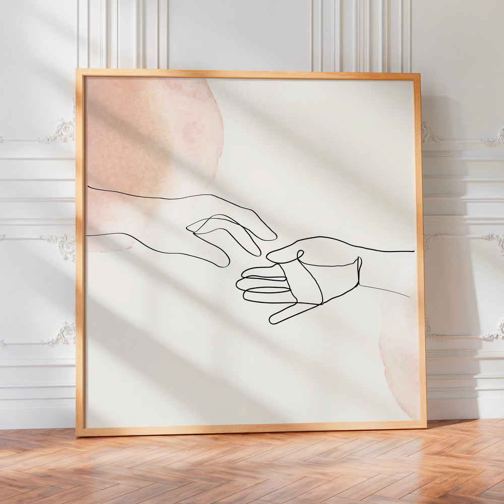 L'impression présentée en poster, sans encadrement, sur un mur neutre.