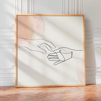 L'impression présentée en poster, sans encadrement, sur un mur neutre.