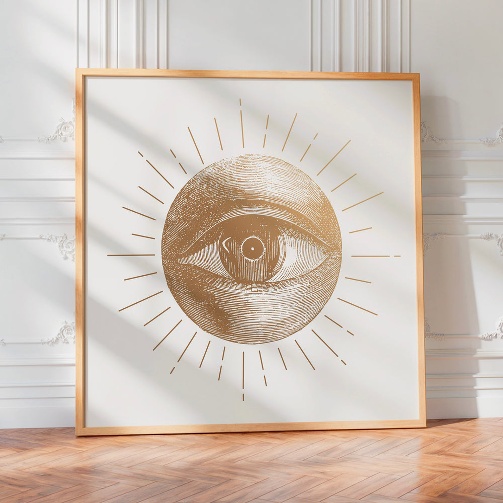 L'impression présentée en poster, sans encadrement, sur un mur neutre.