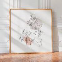 L'impression présentée en poster, sans encadrement, sur un mur neutre.