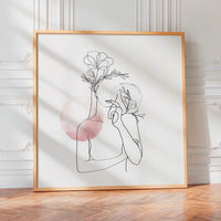 L'impression présentée en poster, sans encadrement, sur un mur neutre.