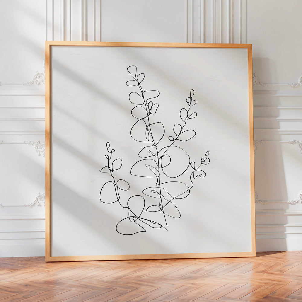 L'impression présentée en poster, sans encadrement, sur un mur neutre.