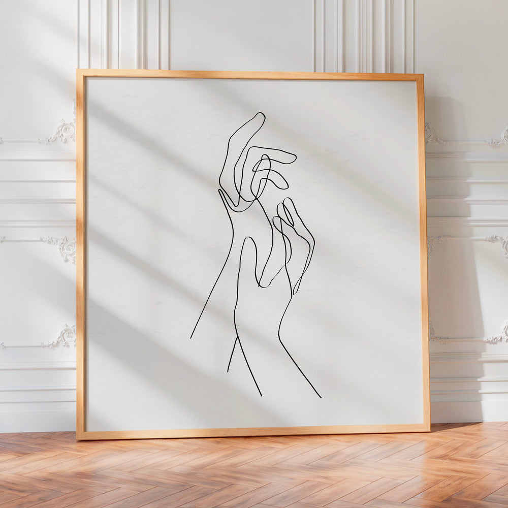 L'impression présentée en poster, sans encadrement, sur un mur neutre.