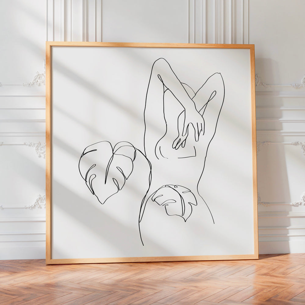L'impression présentée en poster, sans encadrement, sur un mur neutre.