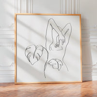L'impression présentée en poster, sans encadrement, sur un mur neutre.