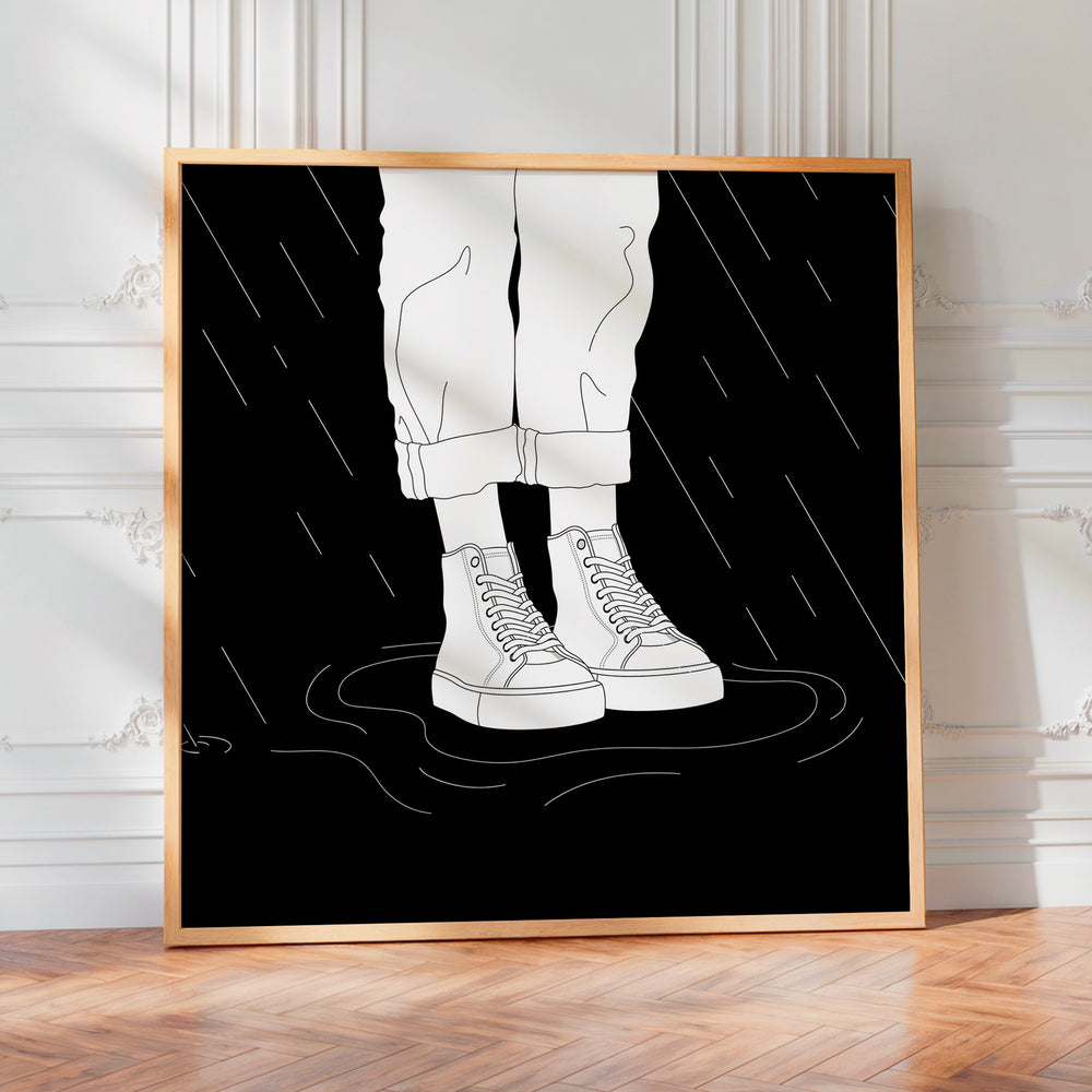 L'impression présentée en poster, sans encadrement, sur un mur neutre.