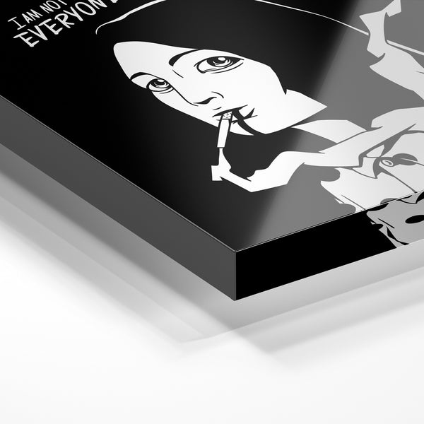 Affiche noir et blanc I am not for everyone — Verre acrylique