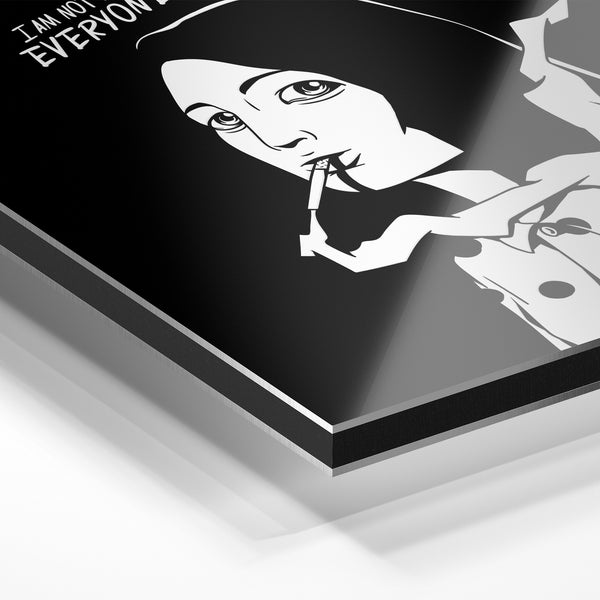 Affiche noir et blanc I am not for everyone — Aluminium Dibond relief 3D