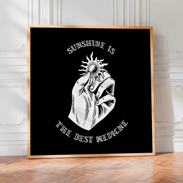 Sunshine is the Best Medicine - Line Art — Poster HP mat