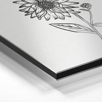 Gros plan du relief : la surépaisseur d'encre en lumière rasante sur aluminium Dibond.