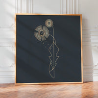 L'impression présentée en poster, sans encadrement, sur un mur neutre.