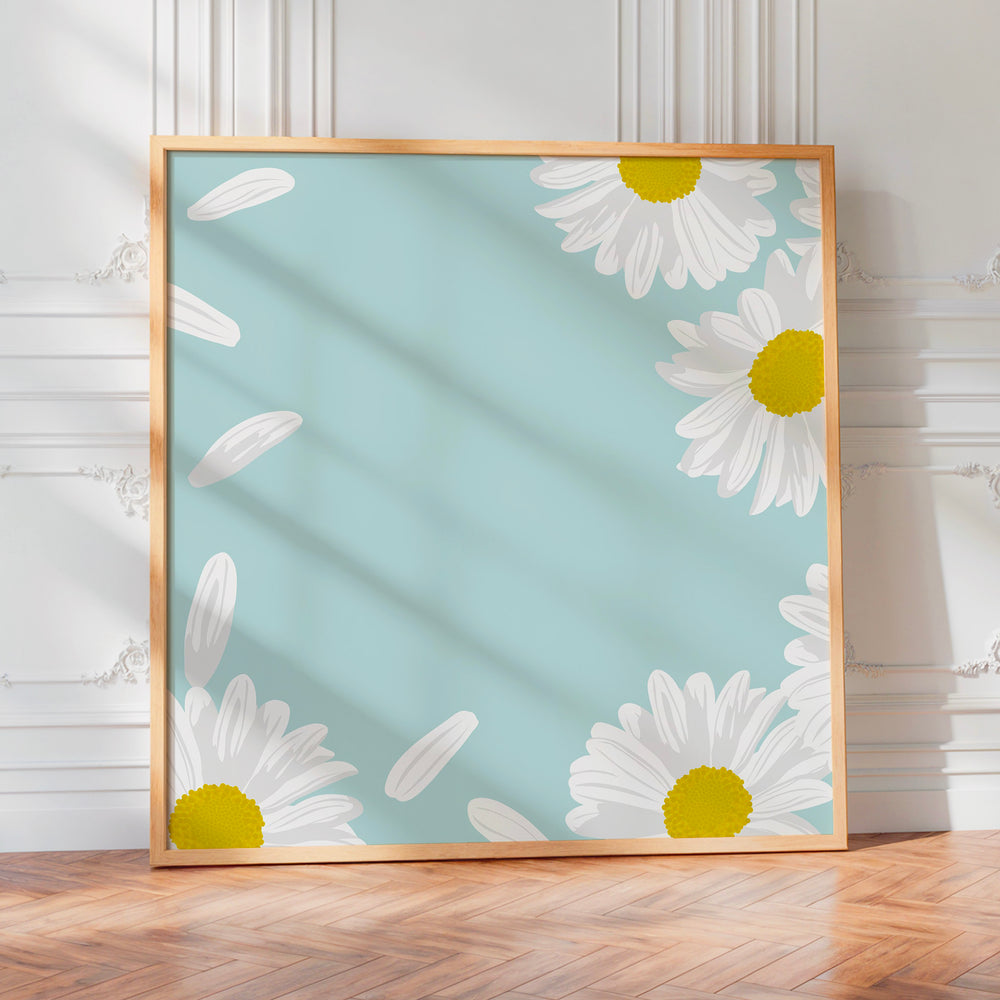 L'impression présentée en poster, sans encadrement, sur un mur neutre.