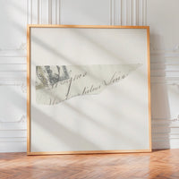L'impression présentée en poster, sans encadrement, sur un mur neutre.