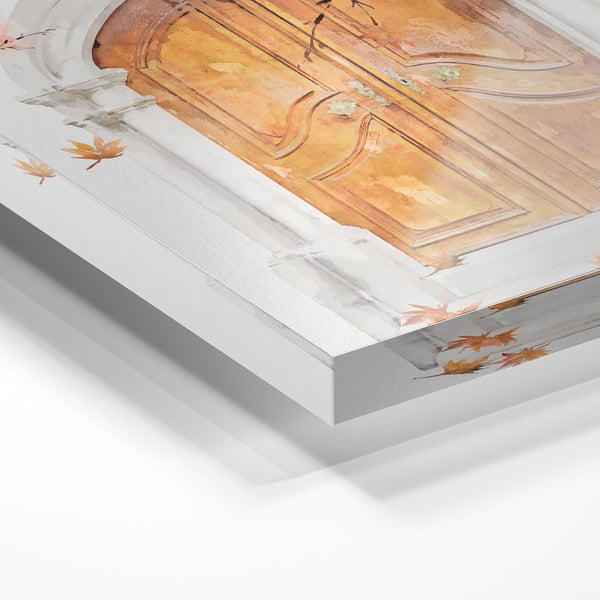 Porte dorée automne, style bohème japandi — Verre acrylique