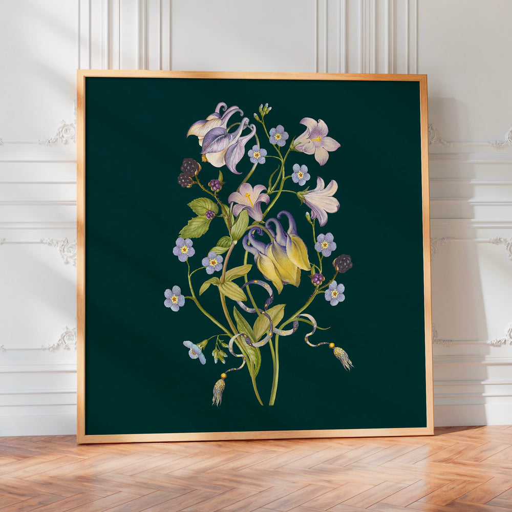 L'impression présentée en poster, sans encadrement, sur un mur neutre.
