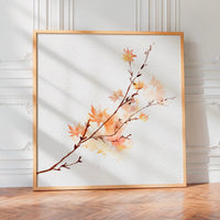 Le tableau accroché en situation dans un intérieur meublé.