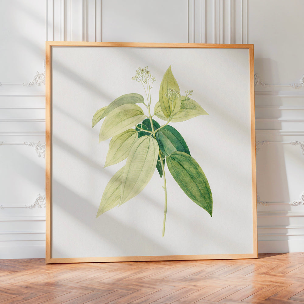 Le tableau accroché en situation dans un intérieur meublé.