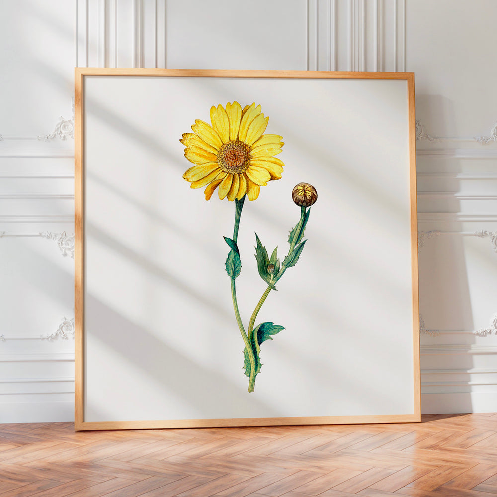 Le tableau accroché en situation dans un intérieur meublé.