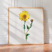 Le tableau accroché en situation dans un intérieur meublé.