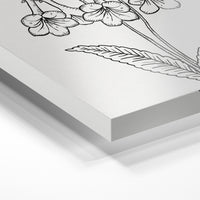Gros plan de la matière : le tirage sous verre acrylique, tranche transparente visible.