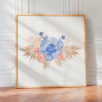 L'impression présentée en poster, sans encadrement, sur un mur neutre.