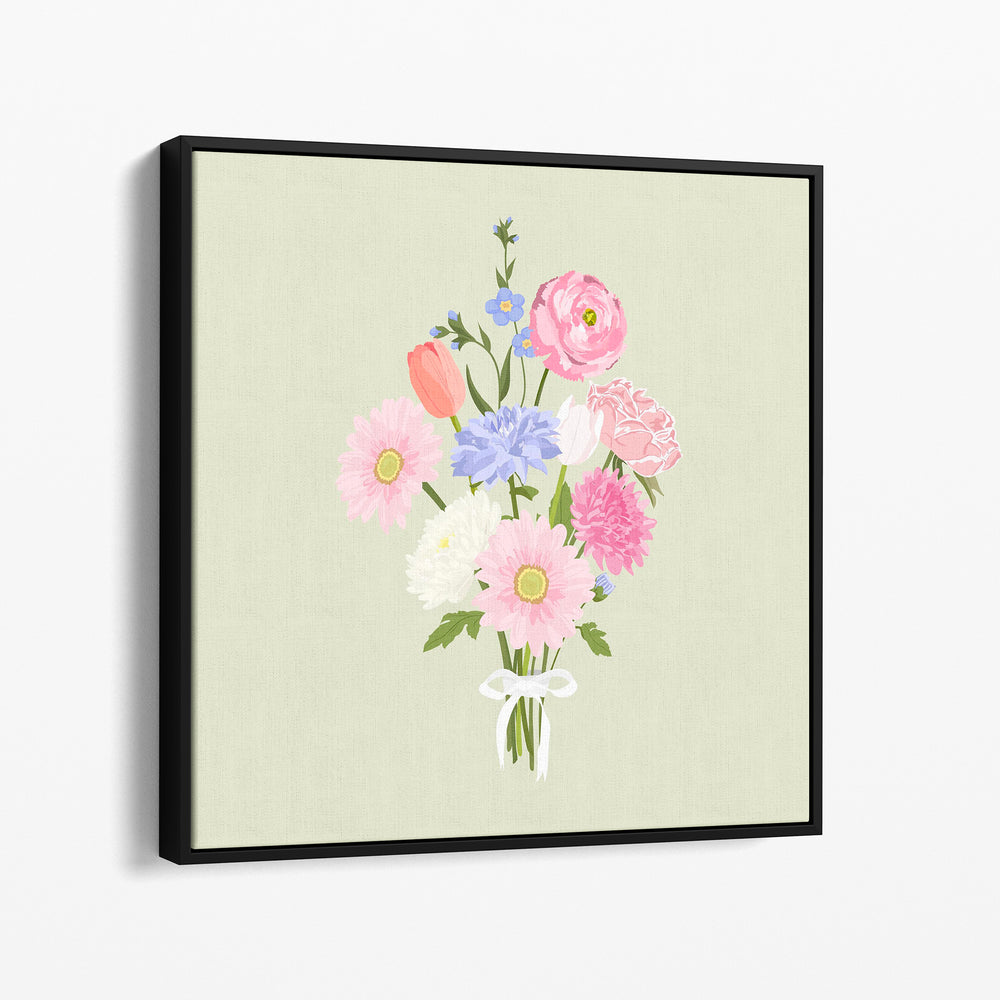 Le tirage encadré d'une caisse américaine noire, vu de trois quarts contre un mur clair.