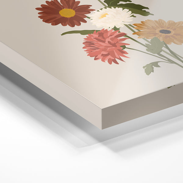 Bouquet de gerberas automnales, beige et terracotta — Verre acrylique