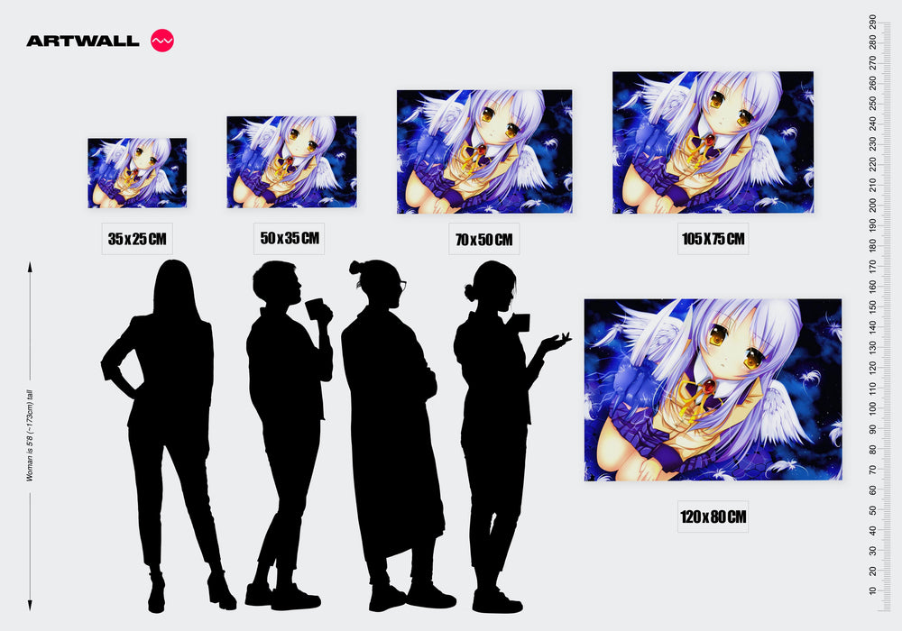 Tableau Angel Beats Ange Aux Plumes