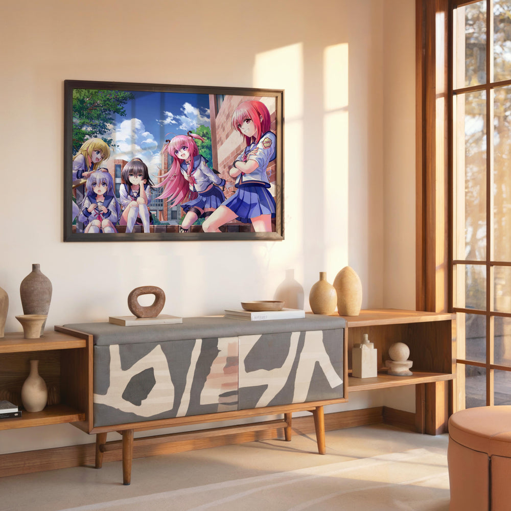 Tableau Angel Beats Camaraderie Ensoleillee Lyceenne