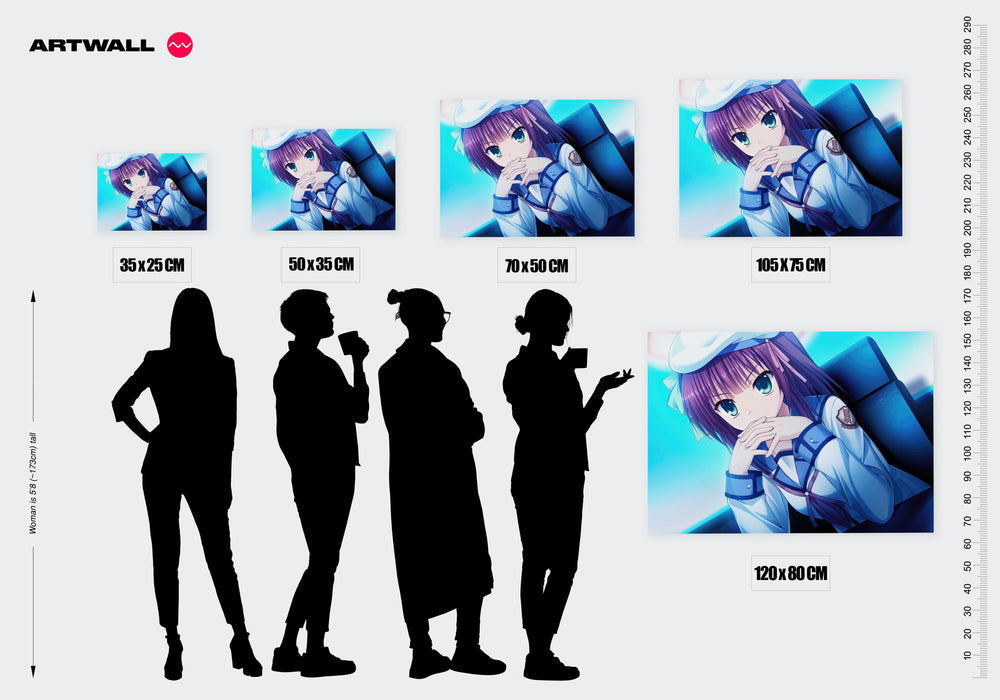 Tableau Angel Beats Ecoliere Songeuse