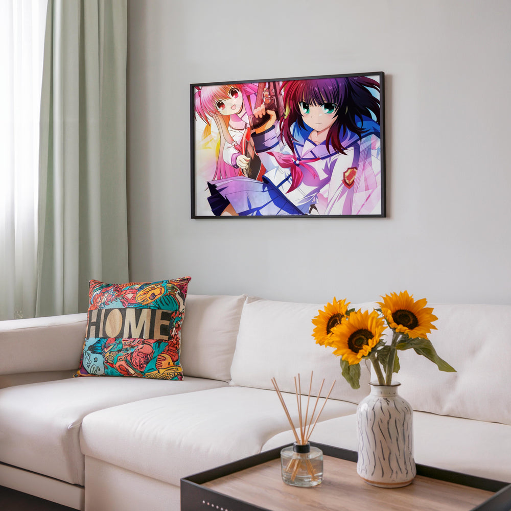 Tableau Angel Beats Filles Armees Sourire